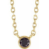 14K Yellow .06 CT Natural Black Diamond 16-18" Necklace Siddiqui Jewelers