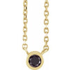 14K Yellow 1/10 CT Natural Black Diamond 16-18" Necklace Siddiqui Jewelers