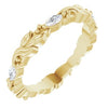 14K Yellow 1/4 CTW Natural Diamond Finger Floral-Inspired Eternity Band Siddiqui Jewelers