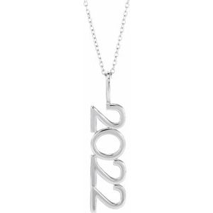 Sterling Silver 2022 Year 16-18" Necklace Siddiqui Jewelers