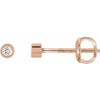 14K Rose .04 CTW Natural Diamond Micro Bezel-Set Earrings Siddiqui Jewelers