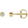 14K Yellow .06 CTW Natural Diamond Micro Bezel-Set Earrings Siddiqui Jewelers