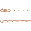 14K Rose 2.1 mm Paperclip-Style 7" Chain Siddiqui Jewelers