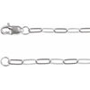 14K White 2.1 mm Paperclip-Style 7" Chain Siddiqui Jewelers