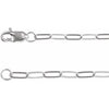 14K White 2.1 mm Paperclip-Style 18" Chain Siddiqui Jewelers