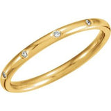 14K Yellow 1/10 CTW Diamond Eternity Band - Siddiqui Jewelers