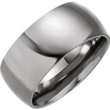 Titanium 10 mm Domed Polished Band Size 11-Siddiqui Jewelers