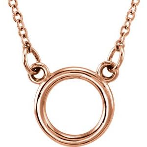 14K Rose Tiny Posh® Circle 16-18" Necklace - Siddiqui Jewelers