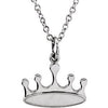 Sterling Silver Tiny Posh® Crown 16-18" Necklace - Siddiqui Jewelers