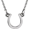 14K White Tiny Posh® Horseshoe 16-18" Necklace - Siddiqui Jewelers