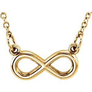 14K Yellow Tiny Posh® Infinity-Inspired 16-18" Necklace - Siddiqui Jewelers