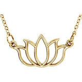 14K Yellow Tiny Posh® Lotus 16-18" Necklace - Siddiqui Jewelers