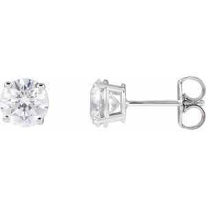 Platinum 1 1/2 CTW Natural Diamond Stud Earrings Siddiqui Jewelers