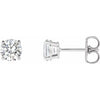 Platinum 1 CTW Natural Diamond Stud Earrings Siddiqui Jewelers