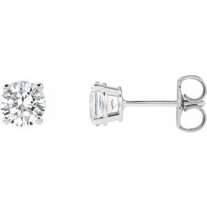 14K White 1 CTW Natural Diamond Stud Earrings Siddiqui Jewelers