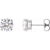 14K White 2 1/2 CTW Lab-Grown Diamond Earrings Siddiqui Jewelers