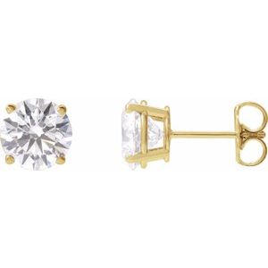 14K Yellow  3 CTW Lab-Grown Diamond Stud Earrings Siddiqui Jewelers