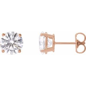 14K Rose 2 1/2 CTW Lab-Grown Diamond Earrings Siddiqui Jewelers