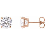 14K Rose  3 CTW Lab-Grown Diamond Stud Earrings Siddiqui Jewelers