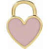 14K Yellow Pink Enamel Heart Charm/Pendant Siddiqui Jewelers