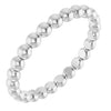 14K White Beaded Stackable Ring Siddiqui Jewelers