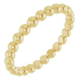14K Yellow Beaded Stackable Ring Siddiqui Jewelers