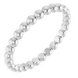 Platinum Beaded Stackable Ring Siddiqui Jewelers