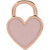 14K Rose Pink Enamel Heart Charm/Pendant Siddiqui Jewelers