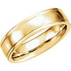 14K Yellow 6 mm Grooved Band with Satin Finish Size 11 - Siddiqui Jewelers