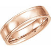 14K Rose 6 mm Grooved Band with Satin Finish Size 11.5 - Siddiqui Jewelers