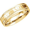 14K Yellow 6 mm Half Round Band with Milgrain & Hammer Finish Size 10 - Siddiqui Jewelers