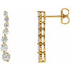 14K Yellow Journey Diamond Earrings - Siddiqui Jewelers