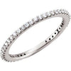 14K White 1/3 CTW Diamond Stackable Ring Size 7-Siddiqui Jewelers