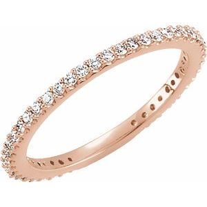 14K Rose 1/3 CTW Diamond Stackable Ring Size 6 -Siddiqui Jewelers