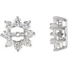 14K White 1 1/8 CTW Diamond Earring Jackets with 4.5mm ID - Siddiqui Jewelers