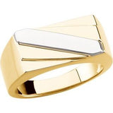 14K Yellow/White Men's Ring - Siddiqui Jewelers