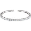 14K White 3 1/3 CTW Diamond Bangle Bracelet - Siddiqui Jewelers