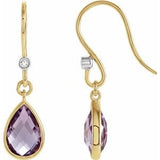 Amethyst & Diamond Earrings - Siddiqui Jewelers