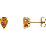 Genuine Citrine Pear Scroll Setting® Earring - Siddiqui Jewelers