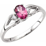 Pink Tourmaline & Diamond Accented Ring - Siddiqui Jewelers
