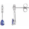 Genuine Tanzanite & Diamond Earrings - Siddiqui Jewelers