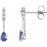 Genuine Tanzanite & Diamond Earrings - Siddiqui Jewelers