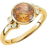 Citrine & Diamond Accented Ring - Siddiqui Jewelers