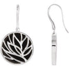 Sterling Silver Onyx Floral-Inspired Earrings - Siddiqui Jewelers