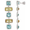 Sky Blue Topaz & Lime Quartz Multi-Gemstone Earrings - Siddiqui Jewelers