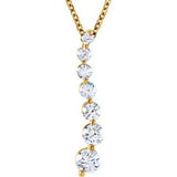 14K Yellow 1/2 CTW Diamond Journey 18" Necklace - Siddiqui Jewelers