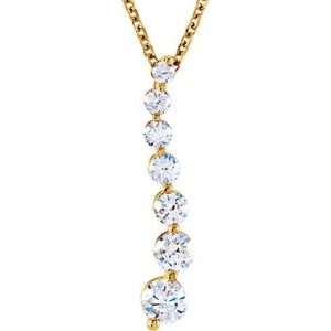14K Yellow 1/2 CTW Diamond Journey 18" Necklace - Siddiqui Jewelers