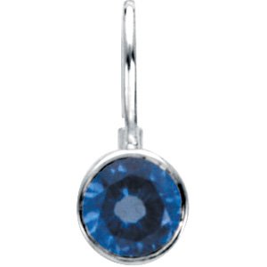 Sterling Silver December Birthstone 12.5x5.75 mm Hook Charm/Pendant - Siddiqui Jewelers