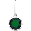 Sterling Silver May Birthstone 12.5x5.75 mm Hook Charm/Pendant - Siddiqui Jewelers