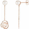 14K Rose Freshwater Cultured Pearl Earrings - Siddiqui Jewelers